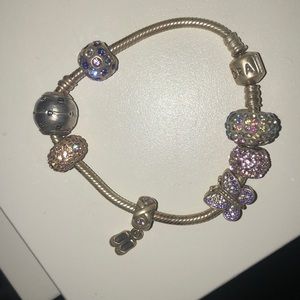 Pandora bracelet with 7 charms
